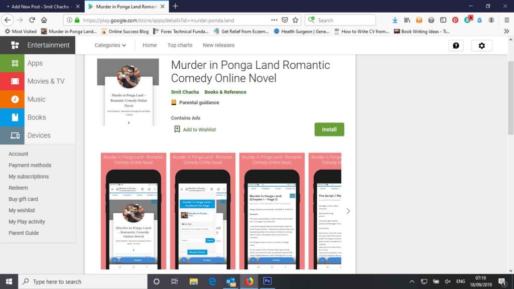 android app for novel writing -windows -mac -linux